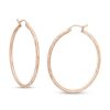 Banter 40Mm Diamond-Cut Hoop Earrings In 14K Tube Hollow Rose Gold Earrings