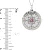 Banter Sterling Silver Engravable Compass Curb Chain Necklace Necklaces