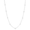 Banter Diamond Accent Bezel Station Necklace In Sterling Silver - 18" Necklaces