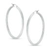 Banter 50Mm Diamond-Cut Inside-Out Hoop Earrings In Hollow Sterling Silver Earrings