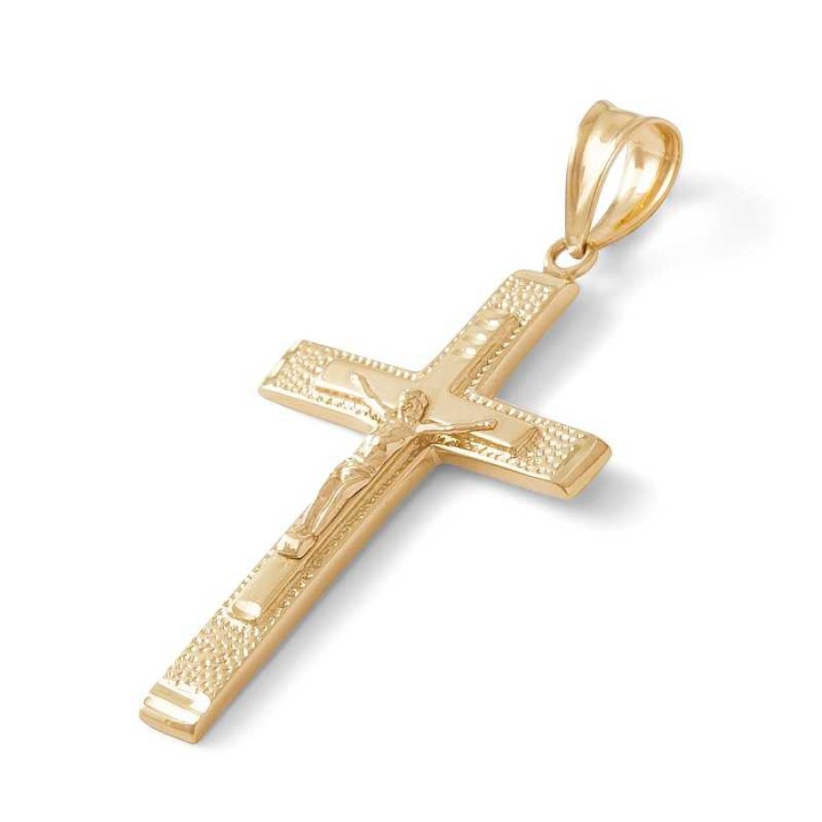 Banter 10K Gold Diamond-Cut Crucifix Charm Charms