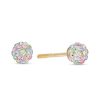 Banter Child'S 4Mm Multi-Color Crystal Ball Stud Earrings In 14K Gold Earrings