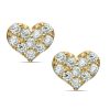 Banter Child'S Cubic Zirconia Heart Stud Earrings In 14K Gold Earrings