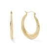 Banter 10K Gold Diamond-Cut Twist Hoop Earrings Earrings