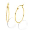 Banter 20Mm Hoop Earrings In 10K Tube Hollow Gold Earrings