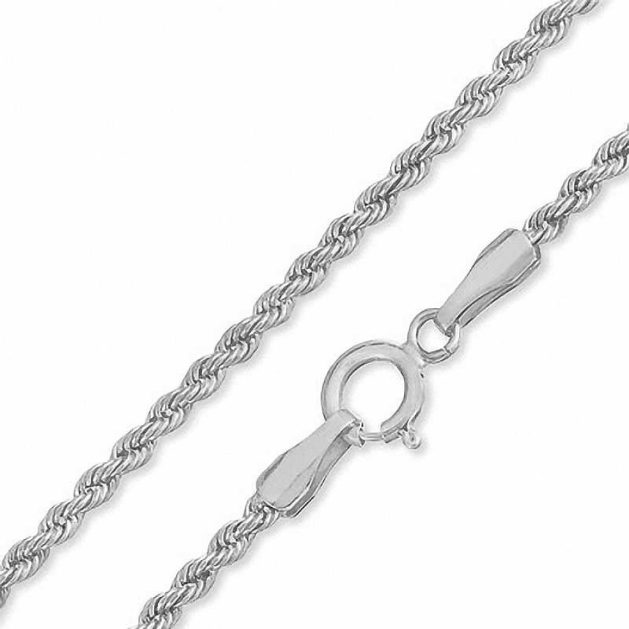 Banter 10K Hollow White Gold Rope Chain - 20" Necklaces