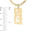 Banter Personalized Vertical Gothic Number Curb Chain Necklace In Sterling Silver With 14K Gold Plate Necklaces