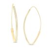 Banter Made In Italy Glitter Enamel Oval Flat Hoop Earrings In 10K Solid Gold Wire And Tube Earrings