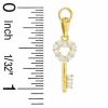 Banter Cubic Zirconia Accent Heart Key Charm In 10K Solid Gold Charms