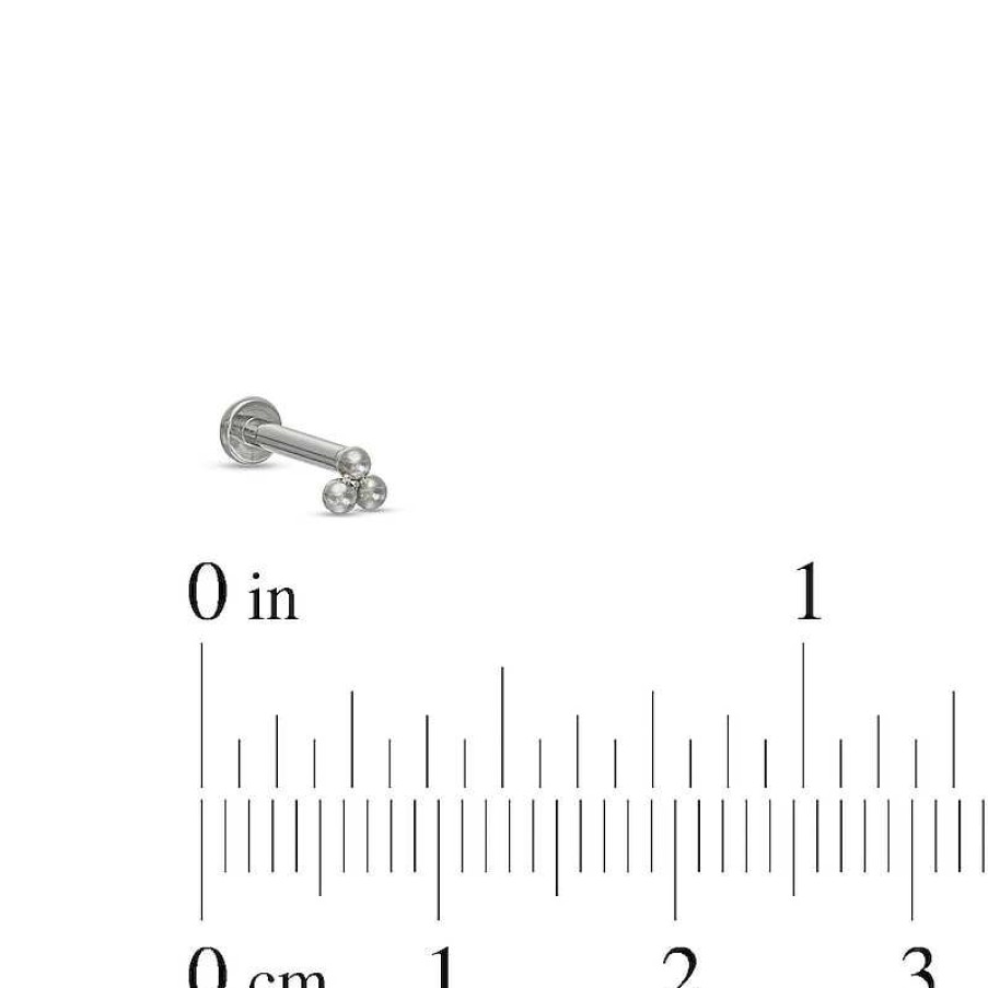 Banter Titanium Bead Trio Stud - 16G 5/16" Ear