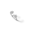 Banter Sterling Silver Cz Flower Open Ring - Size 7 Rings