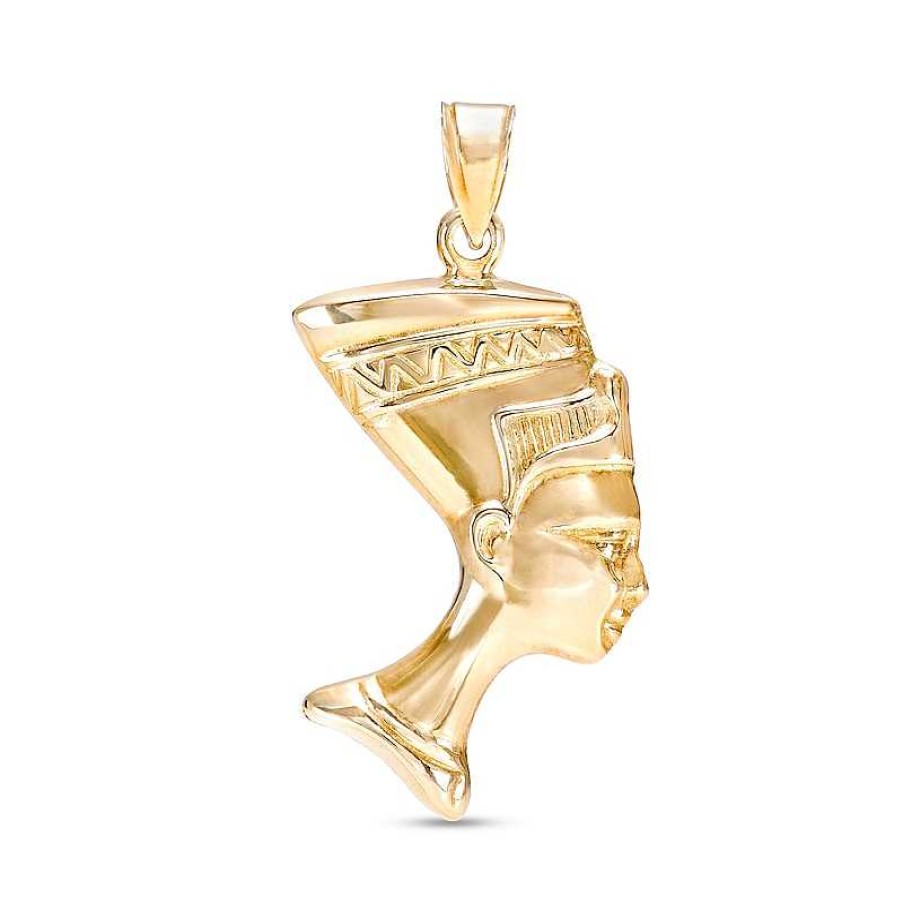 Banter Nefertiti Bust Necklace Charm In 10K Stamp Hollow Gold Charms