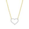 Banter 1/20 Ct. T.W. Diamond Heart Necklace In Sterling Silver With 14K Gold Plate - 18" Necklaces