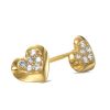 Banter Child'S Cubic Zirconia Heart Stud Earrings In 14K Gold Earrings