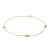 Banter Puff Heart Station Anklet In 10K Solid Two-Tone Gold - 10" Ankle