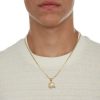 Banter Textured Football Helmet And Ball Two-Tone Necklace Charm In 10K Solid Gold Charms