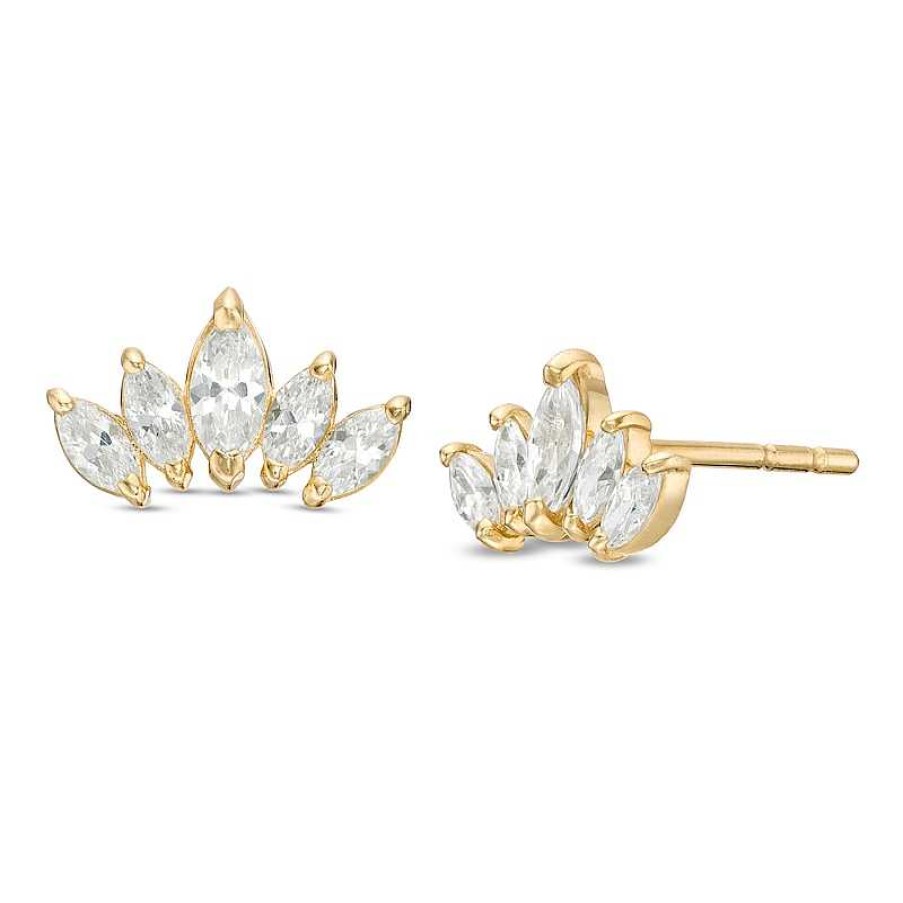 Banter Marquise Cubic Zirconia Crawler Earrings In 10K Gold Earrings