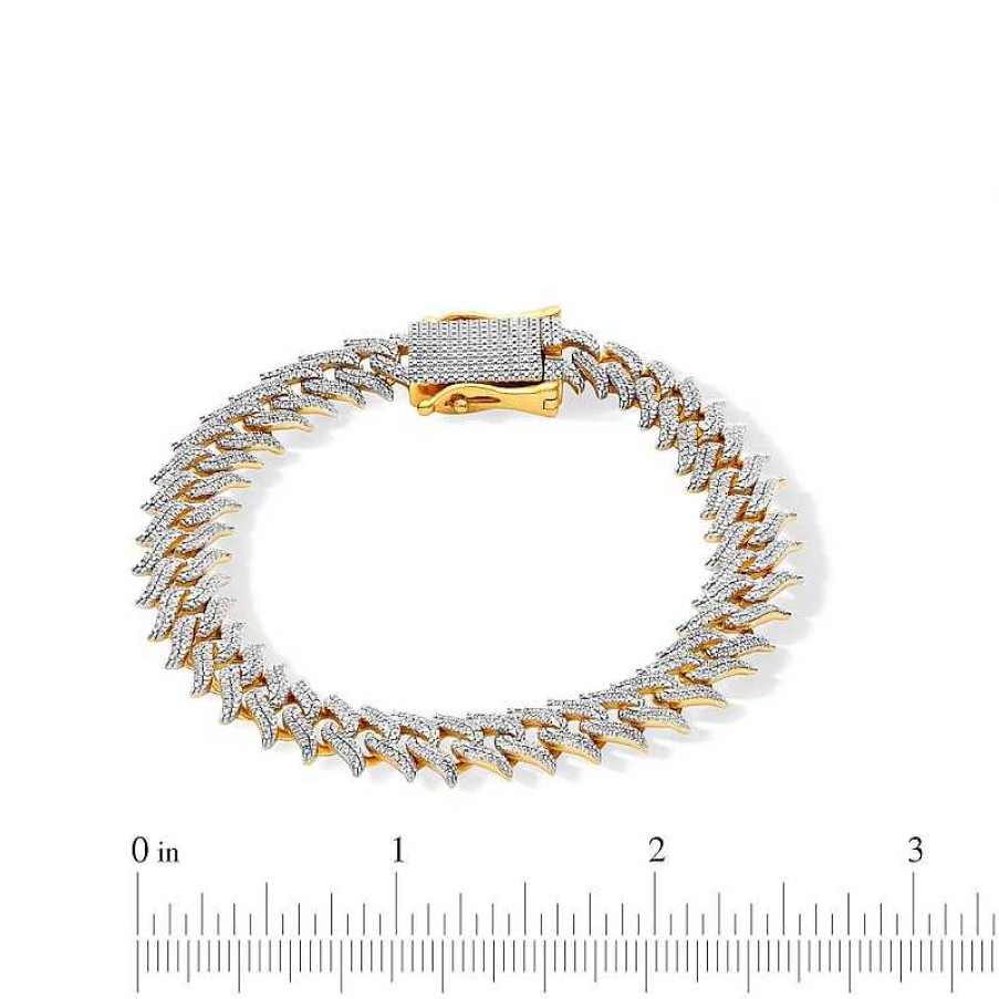 Banter 14K Gold Plated 1 Ct. T.W. Diamond Spiked Link Bracelet Bracelets