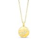 Banter Diamond Accent Virgo Zodiac Disc Necklace In Sterling Silver With 14K Gold Plate - 18" Necklaces