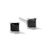 Banter 3Mm Princess-Cut Black Cubic Zirconia Stud Earrings In Sterling Silver Earrings