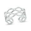 Banter Sterling Silver Open Wave Adjustable Midi/Toe Ring Rings