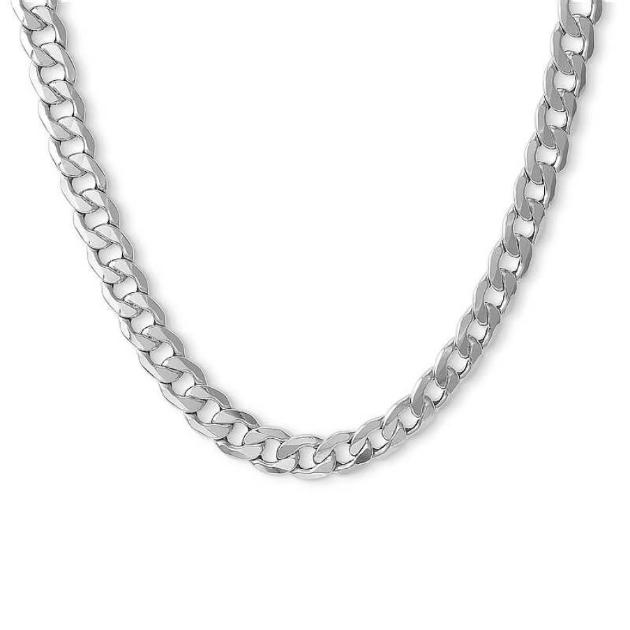 Banter 10K Hollow White Gold Curb Chain - 24" Necklaces