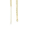 Banter Double Flat Curb And Mirror Cable Chain Necklace In 10K Solid Gold Bonded Sterling Silver - 17" Necklaces