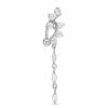 Banter Solid Stainless Steel Cz Dangle Belly Button Ring - 14G Belly Button