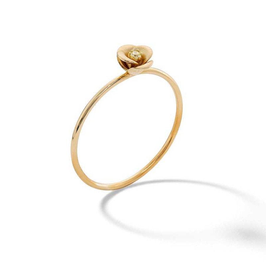 Banter 10K Solid Gold Cz Poppy Ring Rings