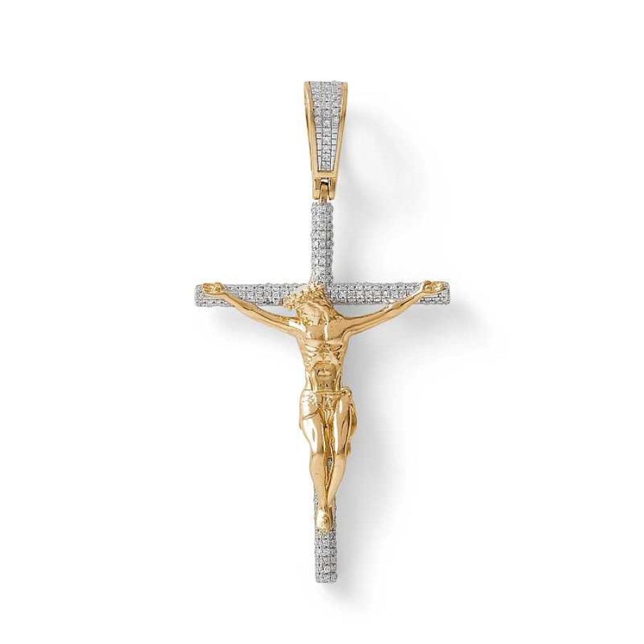 Banter 1/3 Ct. T.W. Diamond Crucifix Necklace Charm In 10K Gold Charms