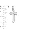 Banter Defined Round Edge Cross Necklace Charm In Sterling Silver Charms