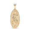 Banter Oval Textured Frame Lady Guadalupe Necklace Charm In 10K Gold Casting Solid Charms