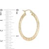 Banter 24Mm Diamond-Cut Stars Flat Hoop Earrings In 10K Tube Hollow Gold Earrings