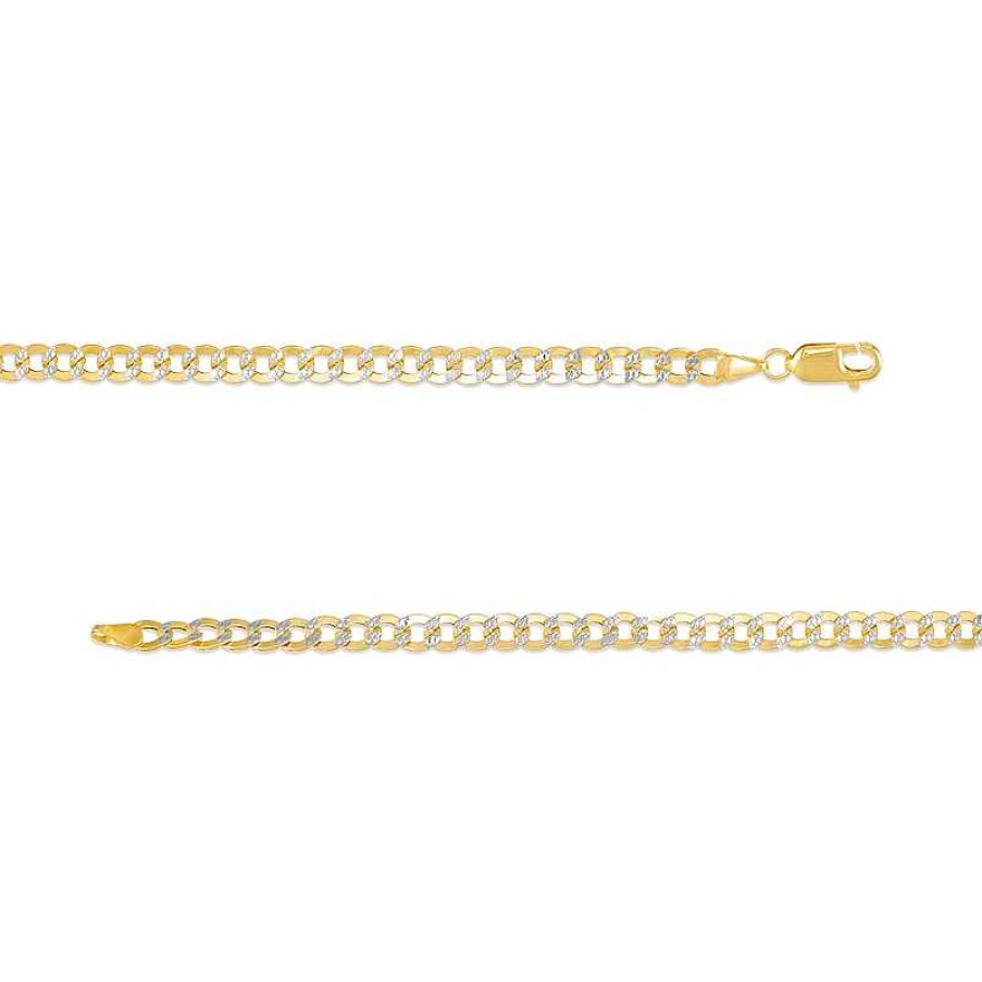 Banter 14K Semi-Solid Gold Diamond-Cut Curb Two-Tone Chain - 18" Necklaces