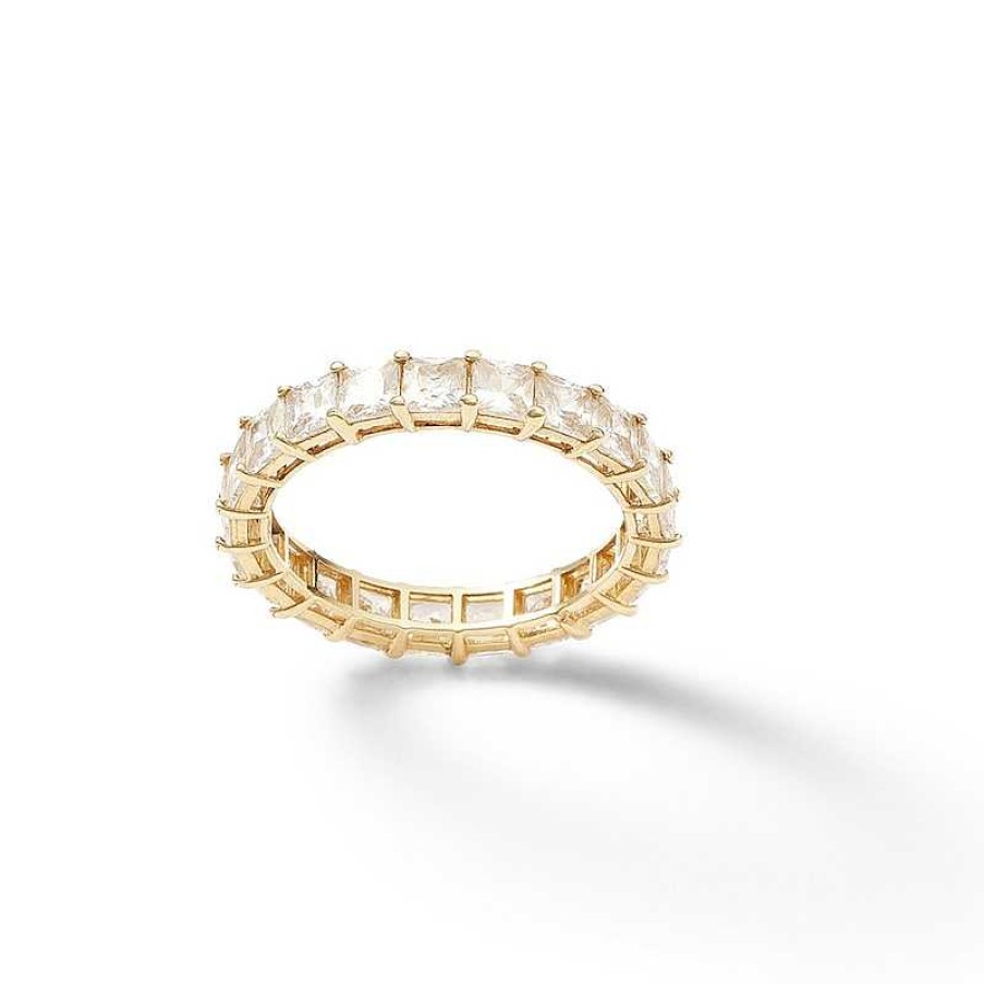 Banter 3Mm Princess-Cut Cubic Zirconia Eternity Band In 10K Gold Rings