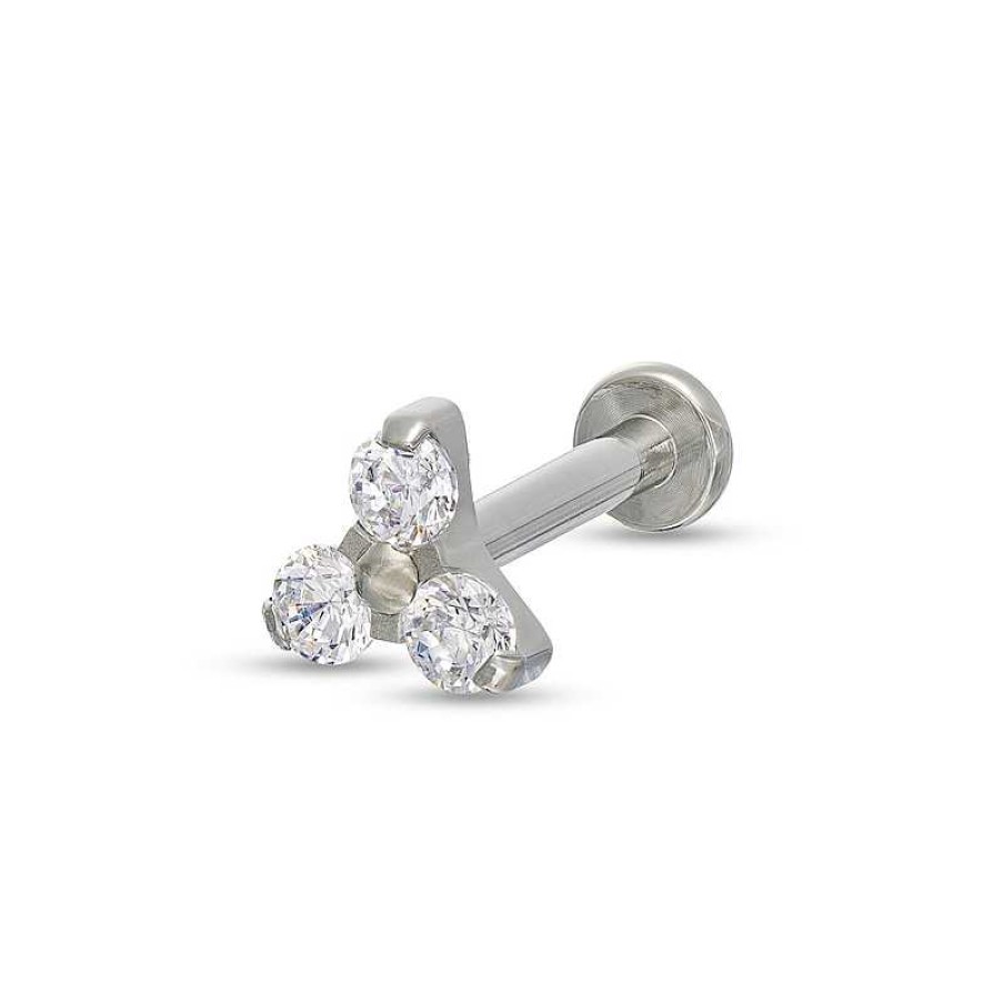 Banter Titanium Cz Trio Stud - 16G 5/16" Ear