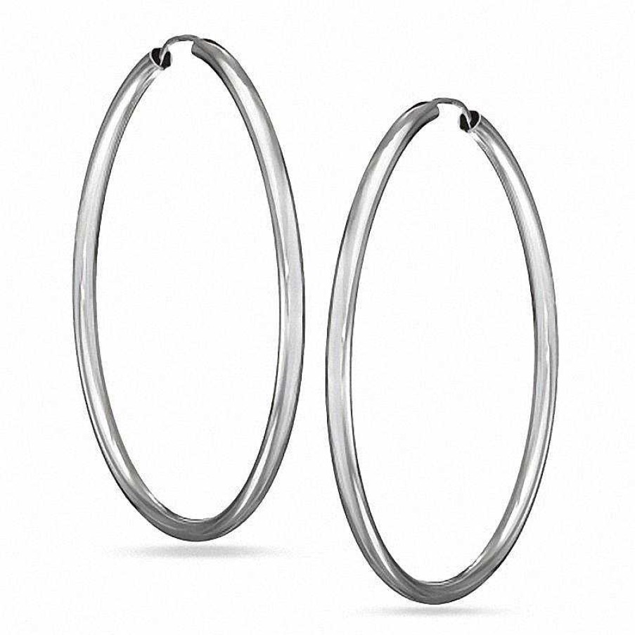 Banter Sterling Silver Continuous Hoops Earrings