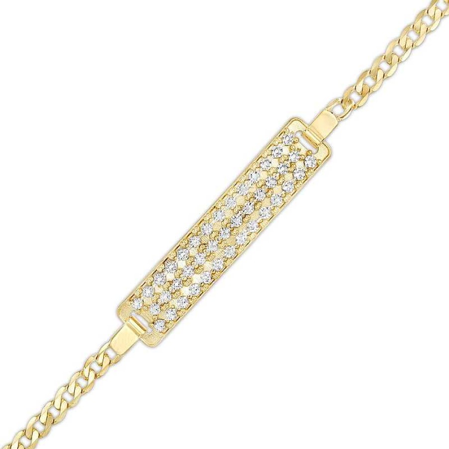 Banter 3.15Mm Two-Tone Precious Curb Chain Id Bracelet In 10K Gold - 7.5" Bracelets