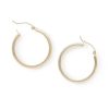 Banter 25Mm Diamond-Cut Inside-Out Hoop Earrings In 14K Tube Hollow Gold Earrings