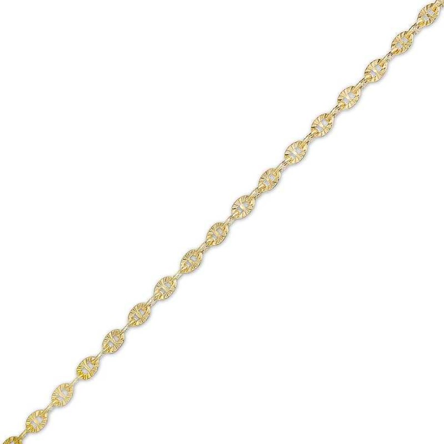 Banter 2.55M Twisted Diamond-Cut Mariner Chain Bracelet In 10K Hollow Gold - 7.5" Bracelets