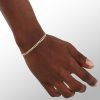 Banter 10K Semi-Solid Gold Diamond-Cut Curb Chain Bracelet Made In Italy - 7.5" Bracelets