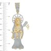 Banter 1/15 Ct. T.W. Diamond Santa Muerte Necklace Charm In Sterling Silver With 14K Gold Plate Charms