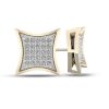 Banter 1/8 Ct. T.W. Concave Square Composite Diamond Stud Earrings In 10K Gold Earrings