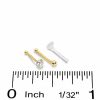 Banter 14K Hollow And Semi-Solid Gold Cz Nose Stud Set - 22G Nose