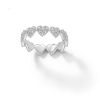 Banter Sterling Silver Cz Continuous Heart Ring Rings