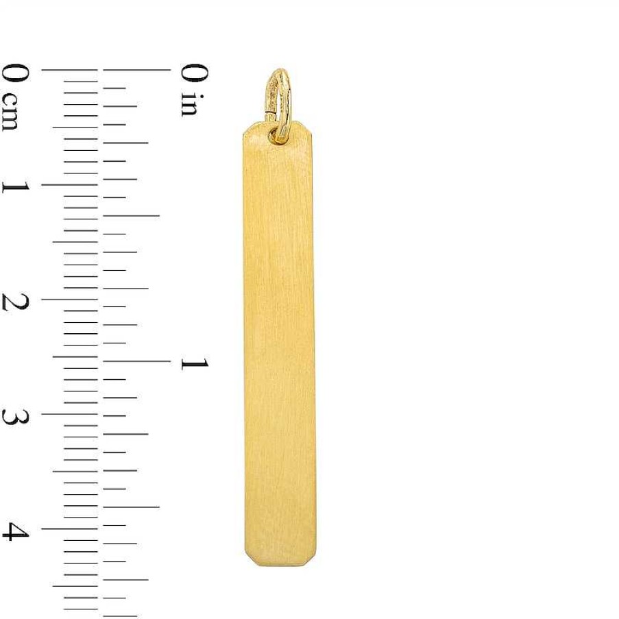 Banter 10K Solid Gold Engravable Bar Charm Charms