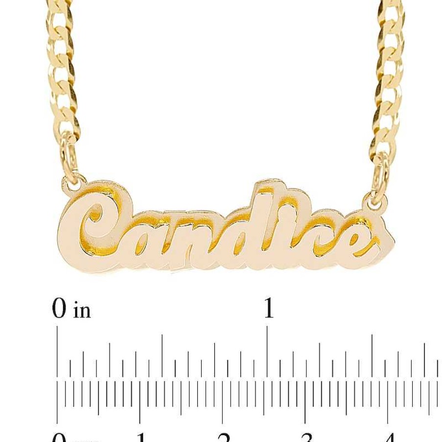 Banter 14K Gold Plate Double Nameplate Curb Chain Necklaces