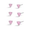 Banter Sterling Silver Pink Cz Studs Set Earrings