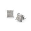 Banter 1/6 Ct. T.W. Composite Diamond Raised Square Stud Earrings In Sterling Silver Earrings