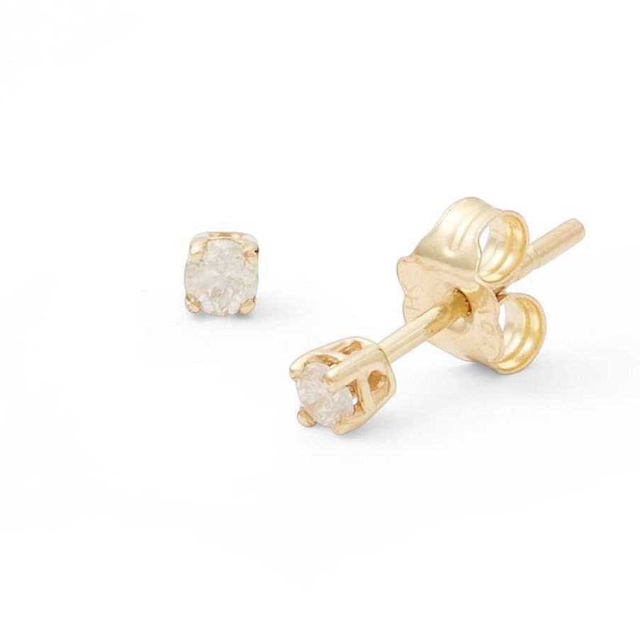 Banter 1/10 Ct. T.W. Diamond Solitaire Stud Earrings In 10K Gold Earrings